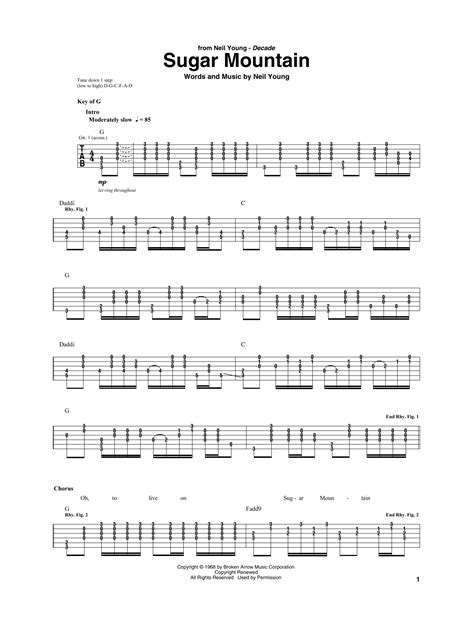 neil young guitar chords